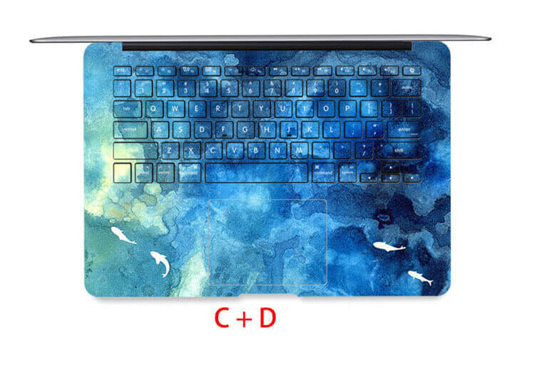 laptop skin C+D side for APPLE Aluminum Macbook pro