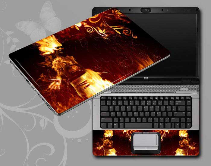 decal Skin for ASUS X550EA Flame Indian, Flowers floral laptop skin
