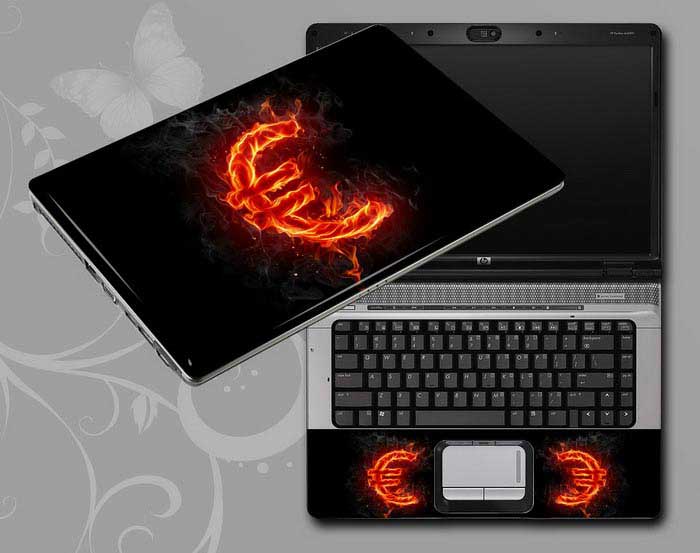 decal Skin for TOSHIBA Tecra W50-A1510 Flame Currency Symbol laptop skin