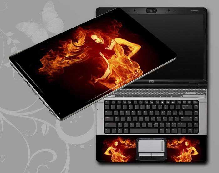 decal Skin for CLEVO W655SJ Flame Woman laptop skin