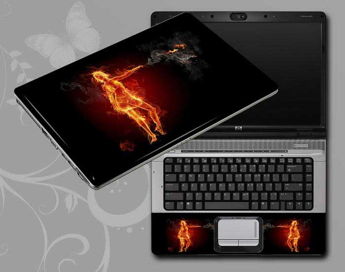 decal Skin for MSI GT83VR 6RE TITAN SLI Flame Woman laptop skin