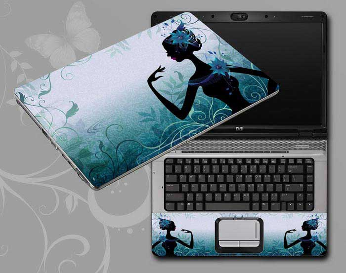 decal Skin for ASUS X54C Flowers and women floral laptop skin
