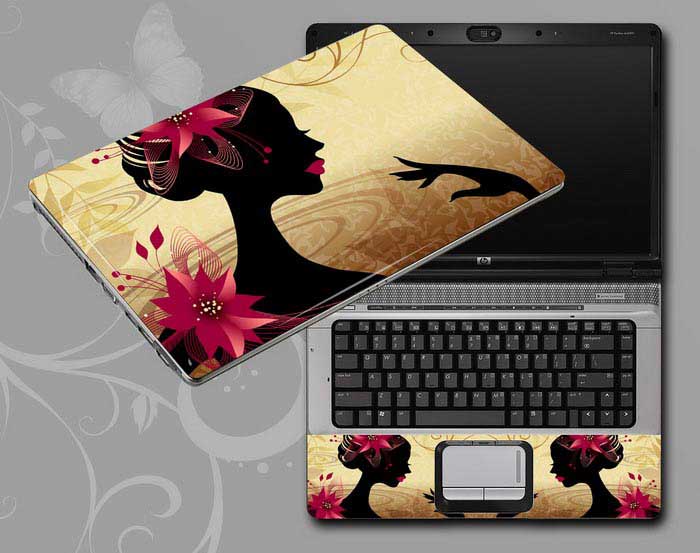 decal Skin for ASUS X502CA-TSX31 Flowers and women floral laptop skin