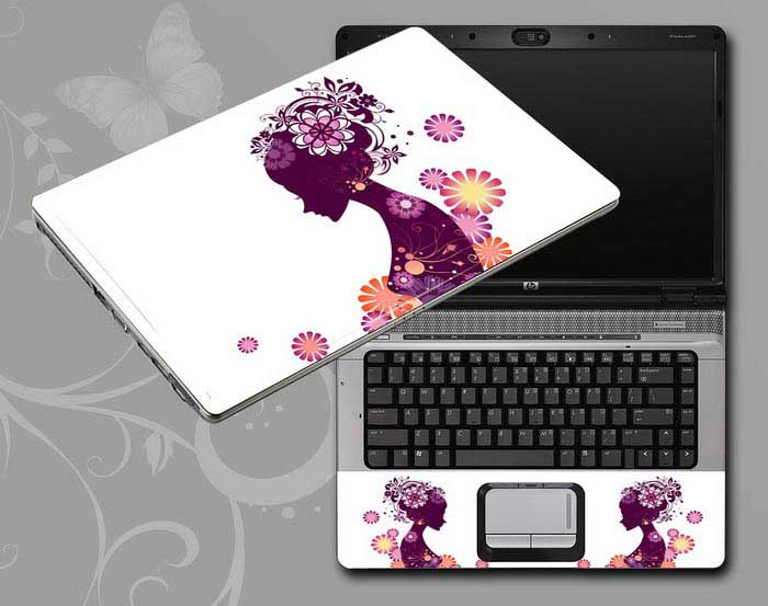 decal Skin for TOSHIBA Qosmio F750 Flowers and women floral laptop skin