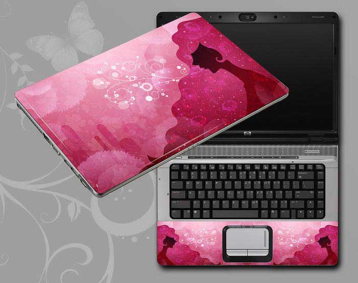 decal Skin for TOSHIBA Satellite C75D-B7260 Flowers and women floral laptop skin