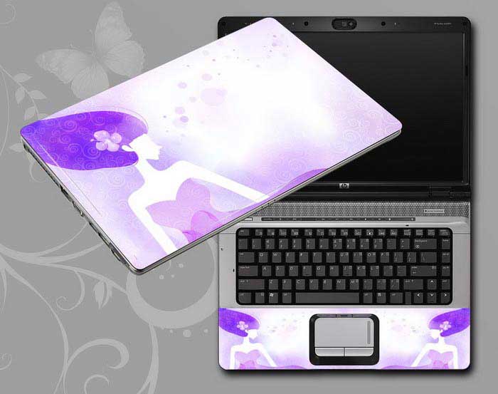 decal Skin for MSI GS43VR PHANTOM PRO Flowers and women floral laptop skin