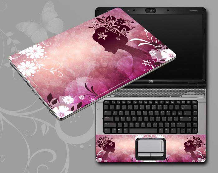 decal Skin for MSI GP72VRX Flowers and women floral laptop skin