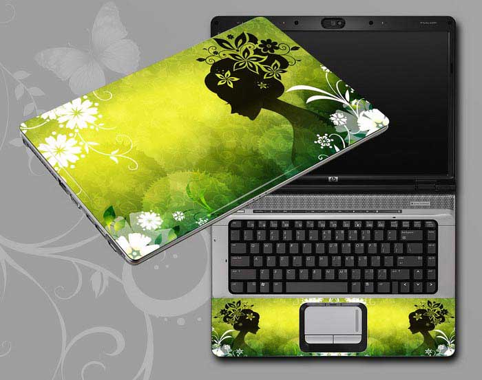 decal Skin for ASUS X550CA-X0702D Flowers and women floral laptop skin