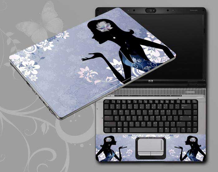 decal Skin for SAMSUNG NP-NC110 Flowers and women floral laptop skin