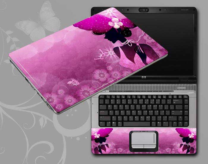decal Skin for TOSHIBA Qosmio X70-B-112 Flowers and women floral laptop skin