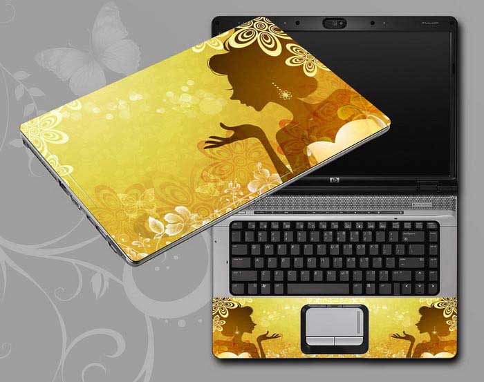 decal Skin for APPLE MacBook Pro MD311LL/A Flowers and women floral laptop skin