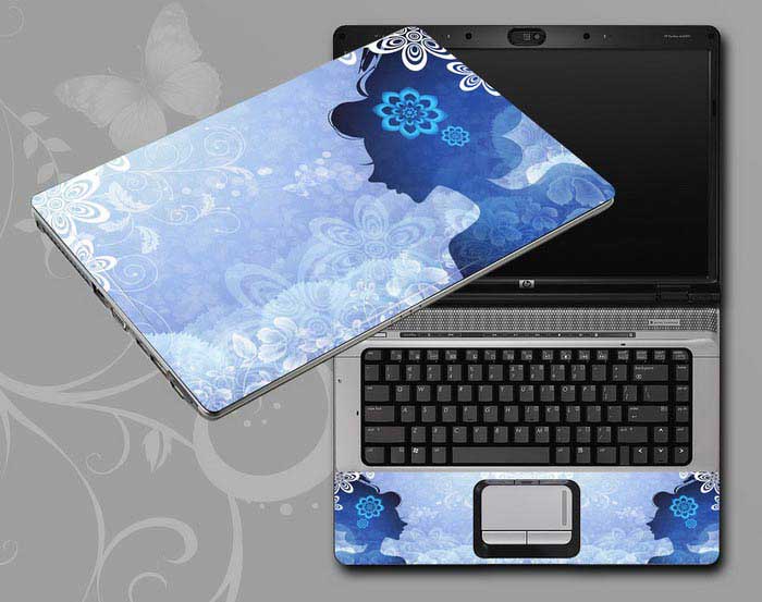 decal Skin for SAMSUNG RV510-A02 Flowers and women floral laptop skin