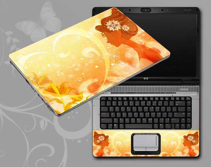 decal Skin for HP 15-AY012DX Flowers and women floral laptop skin