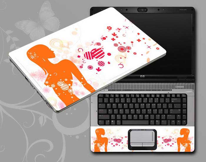 decal Skin for MSI CX700 Flowers and women floral laptop skin