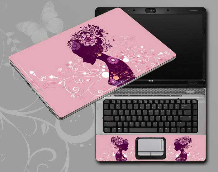 decal Skin for MSI GS60 2PE Ghost Pro 3K Edition Flowers and women floral laptop skin