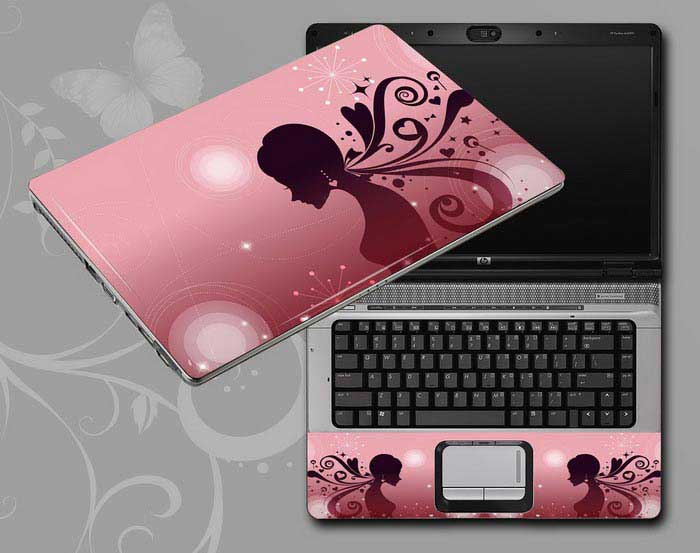 decal Skin for DELL Inspiron 15-3542 Flowers and women floral laptop skin