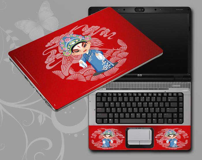 decal Skin for APPLE Macbook pro Red, Beijing Opera,Peking Opera Make-ups laptop skin