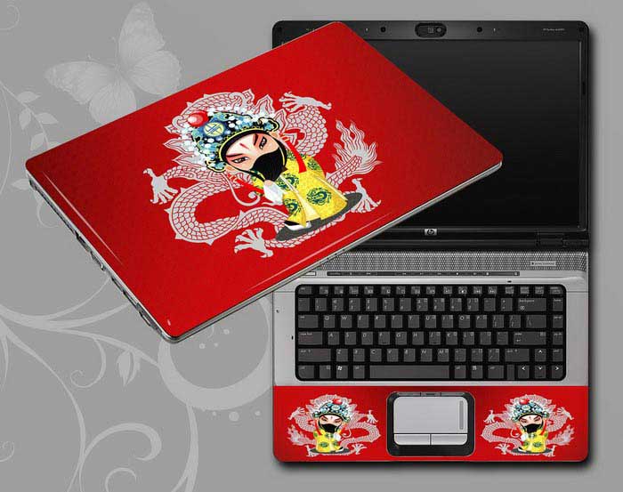 decal Skin for APPLE Aluminum Macbook pro Red, Beijing Opera,Peking Opera Make-ups laptop skin