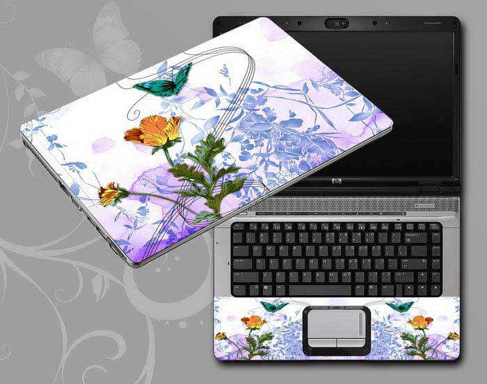 decal Skin for CLEVO W25AEU vintage floral flower floral laptop skin