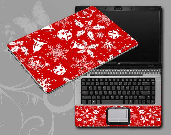 decal Skin for TOSHIBA Satellite L50D-AST3NX2 Flowers, butterflies, leaves floral laptop skin