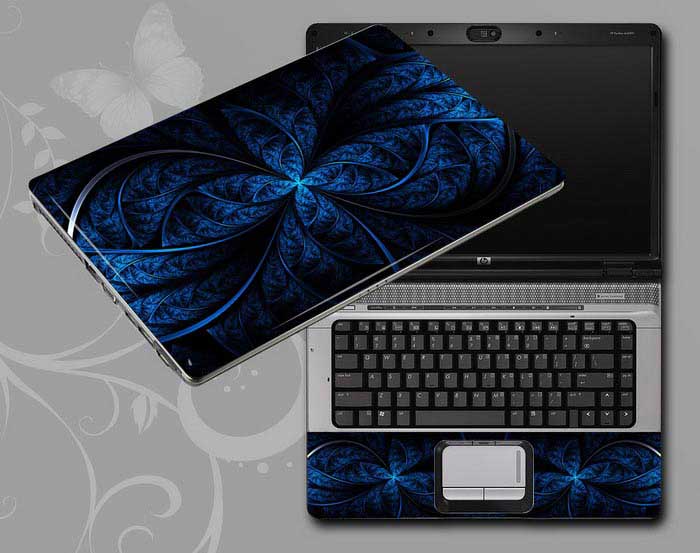 decal Skin for CLEVO P377SM-A Flowers, butterflies, leaves floral laptop skin