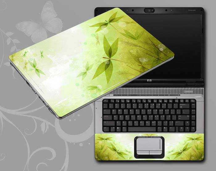decal Skin for DELL Inspiron 17 7000 2-in-1 I7779 Flowers, butterflies, leaves floral laptop skin