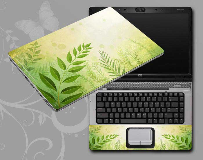 decal Skin for DELL Inspiron 17 7000 2-in-1 Flowers, butterflies, leaves floral laptop skin