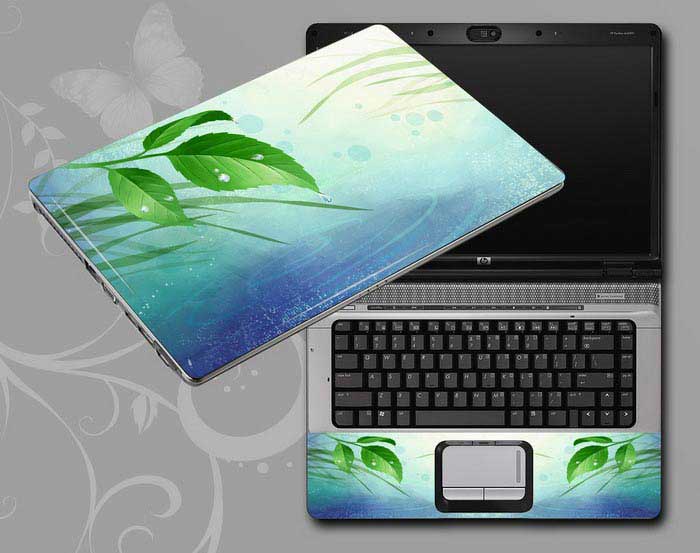 decal Skin for TOSHIBA Satellite P50-BST2GX1 Flowers, butterflies, leaves floral laptop skin