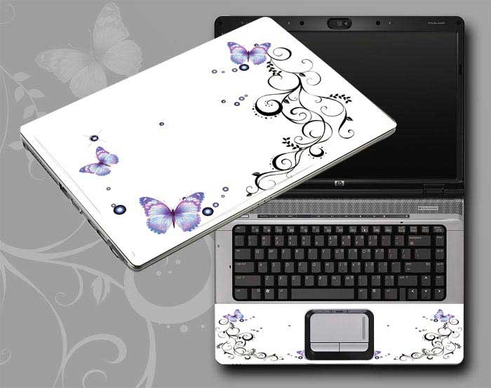 decal Skin for APPLE Aluminum Macbook pro Flowers, butterflies, leaves floral laptop skin