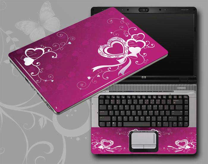decal Skin for TOSHIBA Satellite L50D-BST2NX1 Flowers, butterflies, leaves floral laptop skin