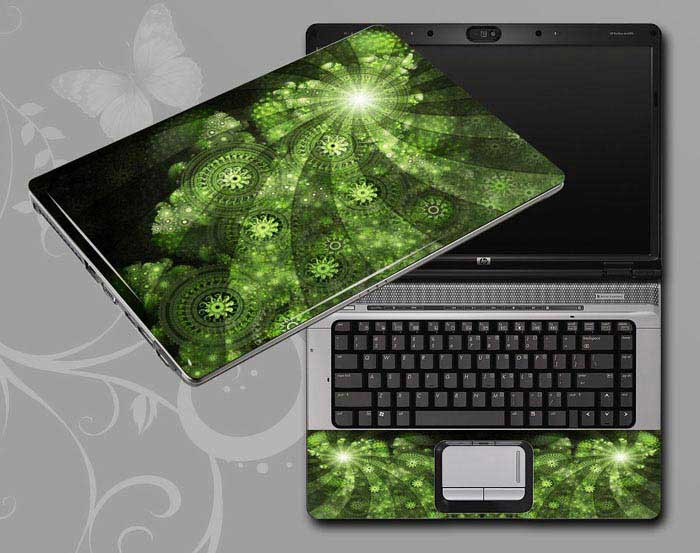 decal Skin for TOSHIBA Satellite P50-BST2GX1 Flowers, butterflies, leaves floral laptop skin