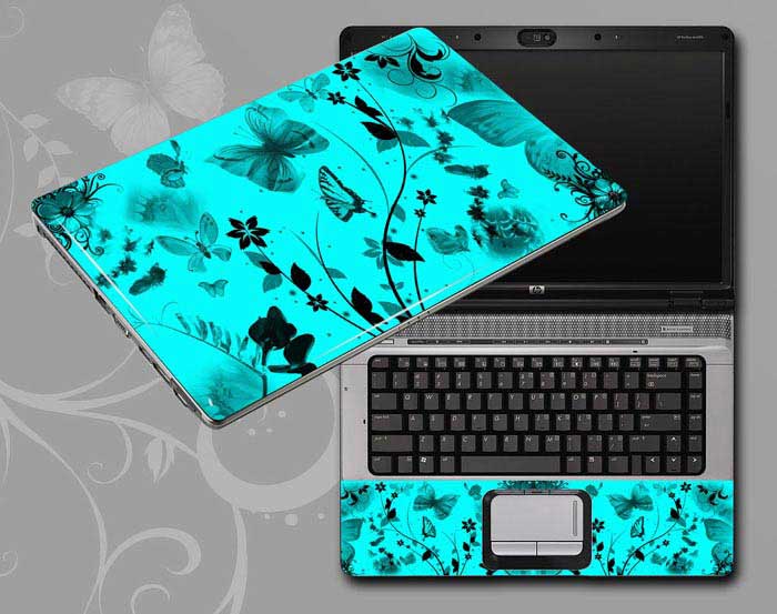 decal Skin for ASUS ROG GX800VH Vintage Flowers, Butterflies floral laptop skin