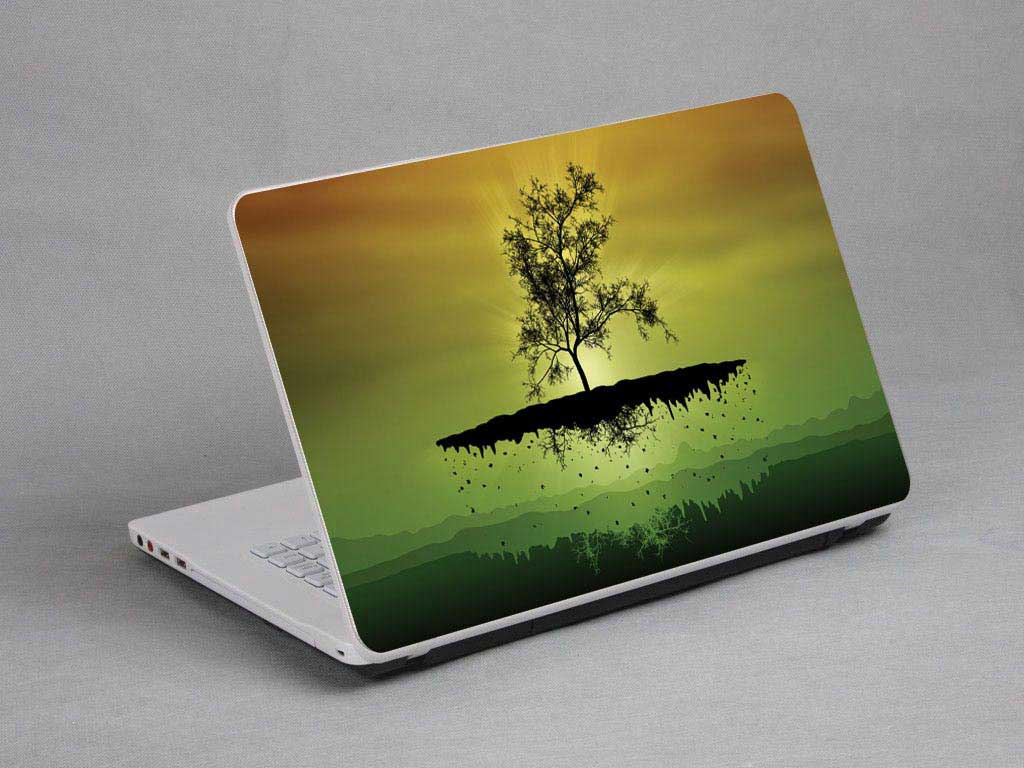 decal Skin for APPLE MacBook Pro MC721LL/A Floating trees, sunrise laptop skin