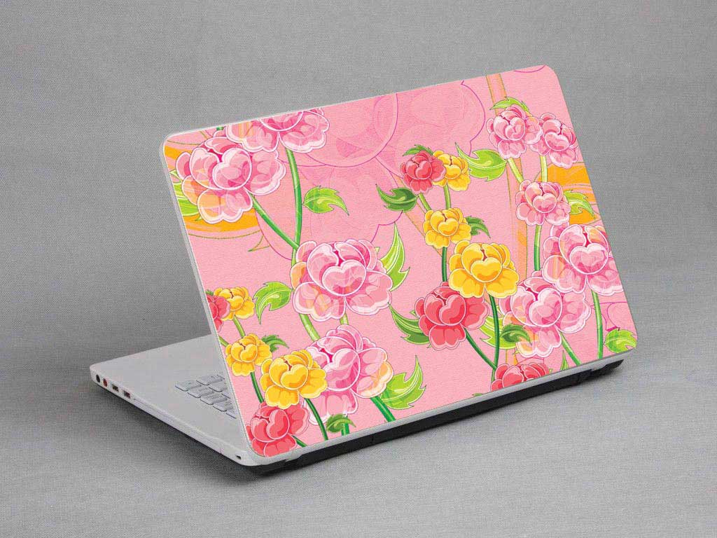 decal Skin for TOSHIBA Satellite C50-A491 Vintage Flowers floral laptop skin