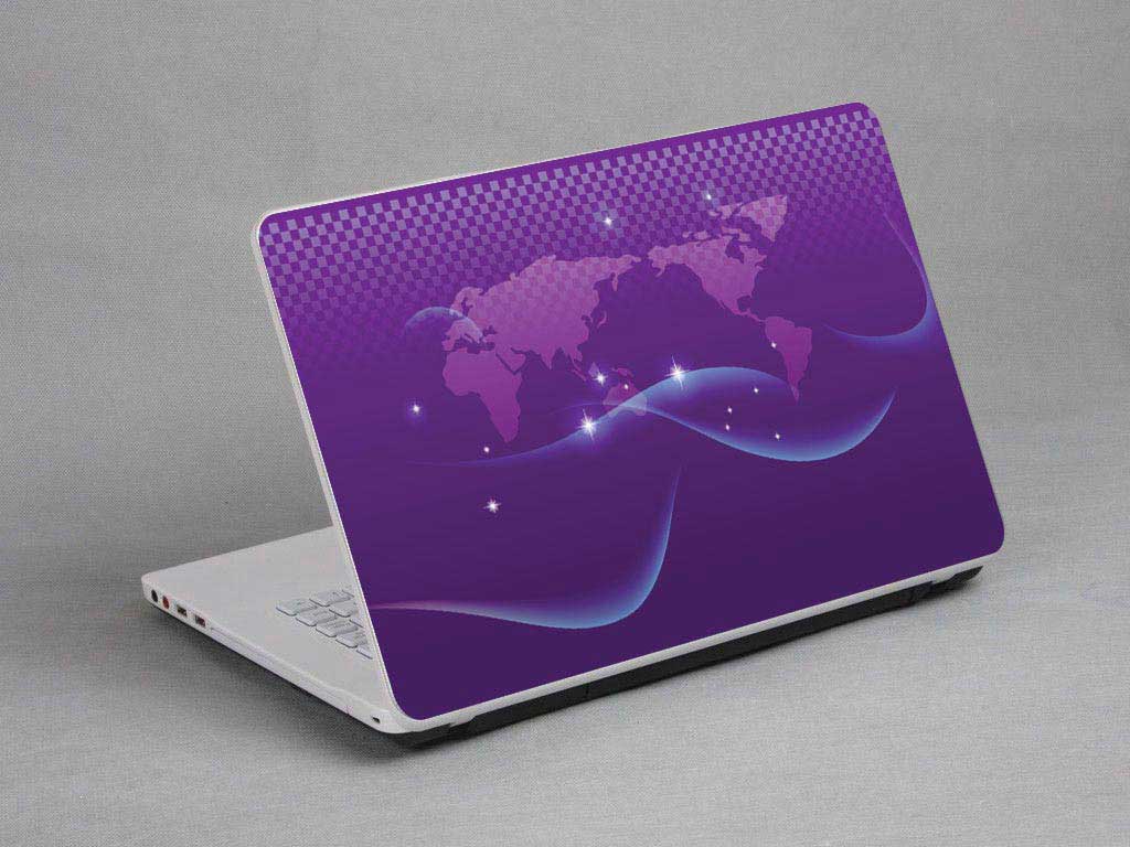 decal Skin for ACER Aspire E5-432 Bubbles, Colored Lines laptop skin