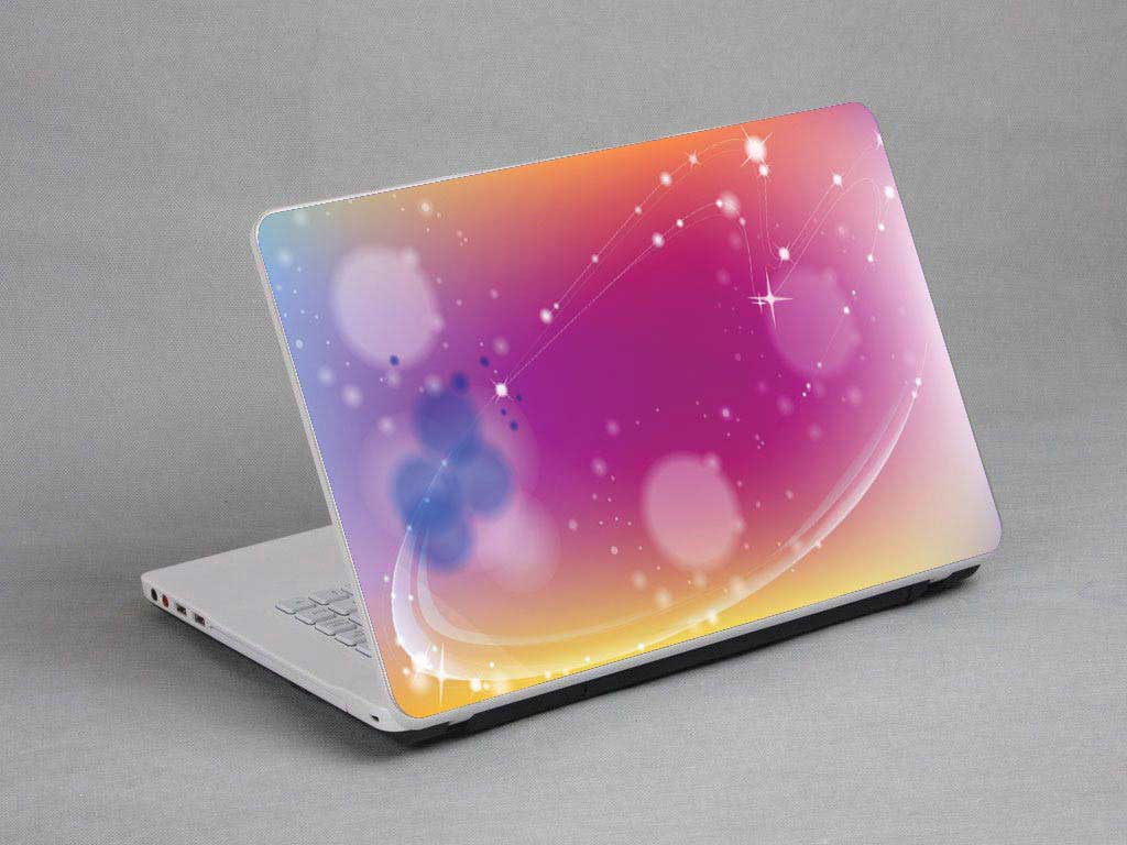 decal Skin for LG gram 14Z970-A.AAS7U1 Bubbles, Colored Lines laptop skin