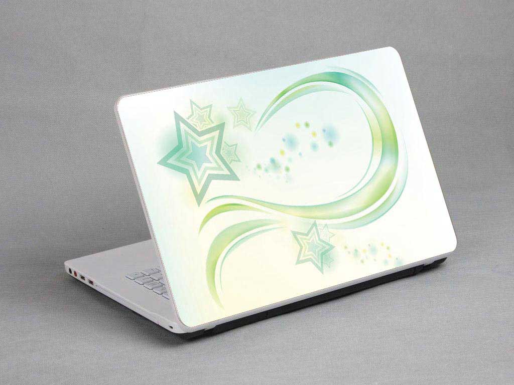 decal Skin for TOSHIBA Qosmio X75 Series Bubbles, Colored Lines laptop skin