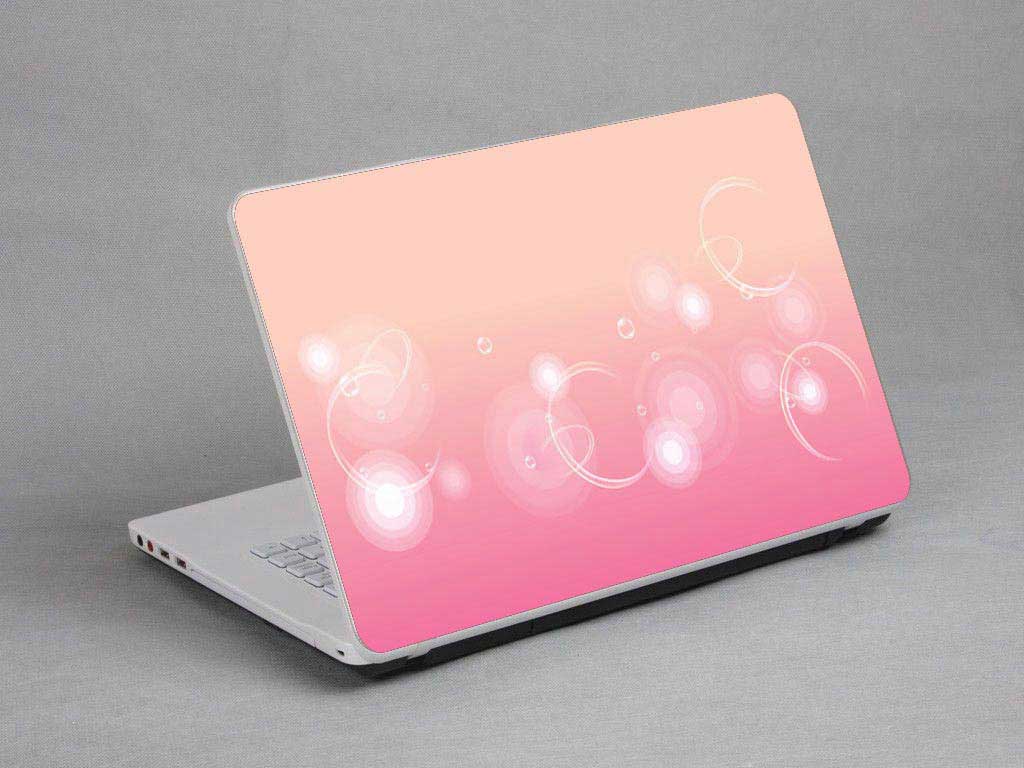 decal Skin for MSI GS70 6QE STEALTH PRO Bubbles, Colored Lines laptop skin