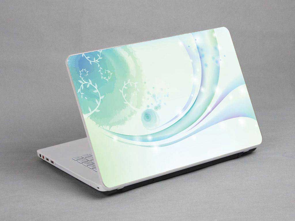 decal Skin for LENOVO IdeaPad S215 Bubbles, Colored Lines laptop skin
