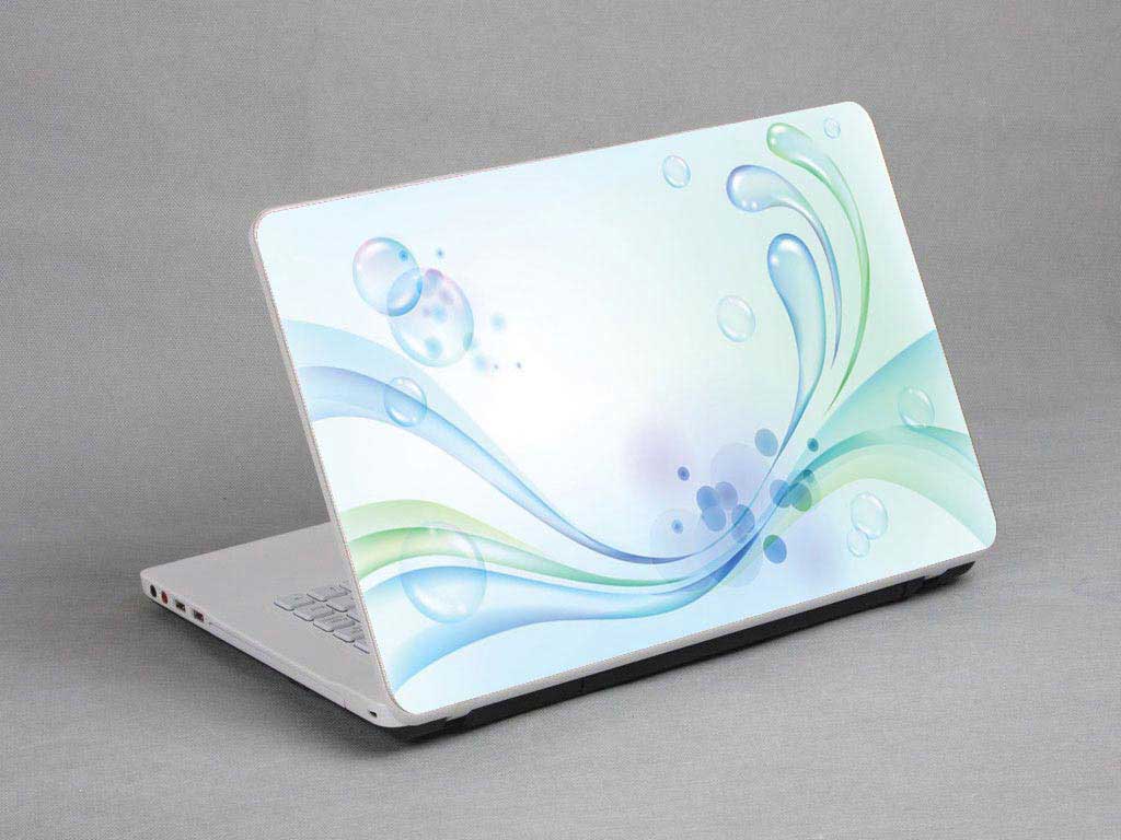 decal Skin for DELL Inspiron 14 7000 7467 Bubbles, Colored Lines laptop skin