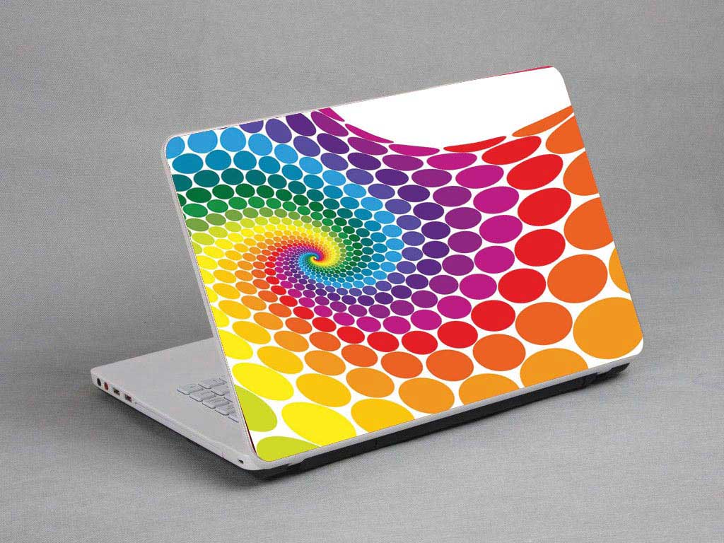 decal Skin for DELL Vostro 15 15-3559 Bubbles, Colored Lines laptop skin