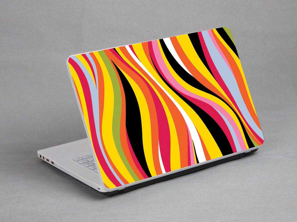 decal Skin for DELL XPS 15-9550 Bubbles, Colored Lines laptop skin
