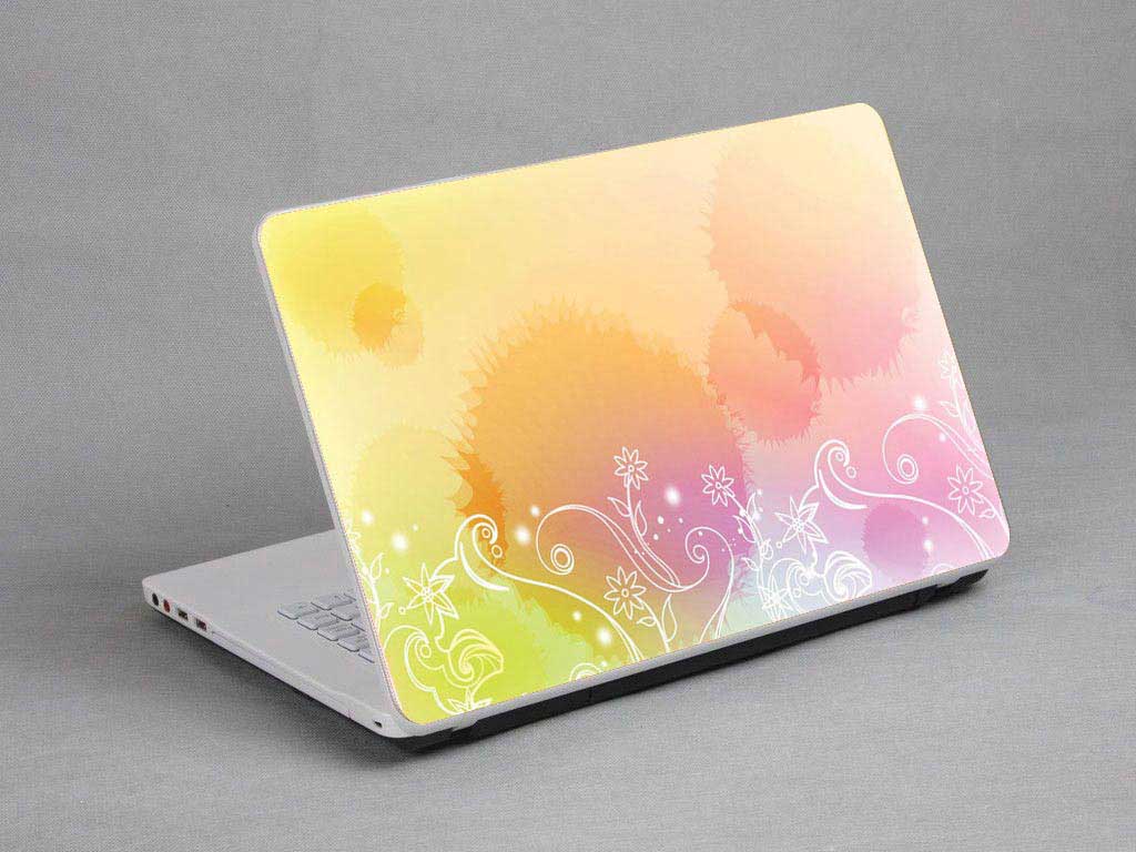decal Skin for TOSHIBA Satellite S50-BST2NX1 Bubbles, Colored Lines laptop skin