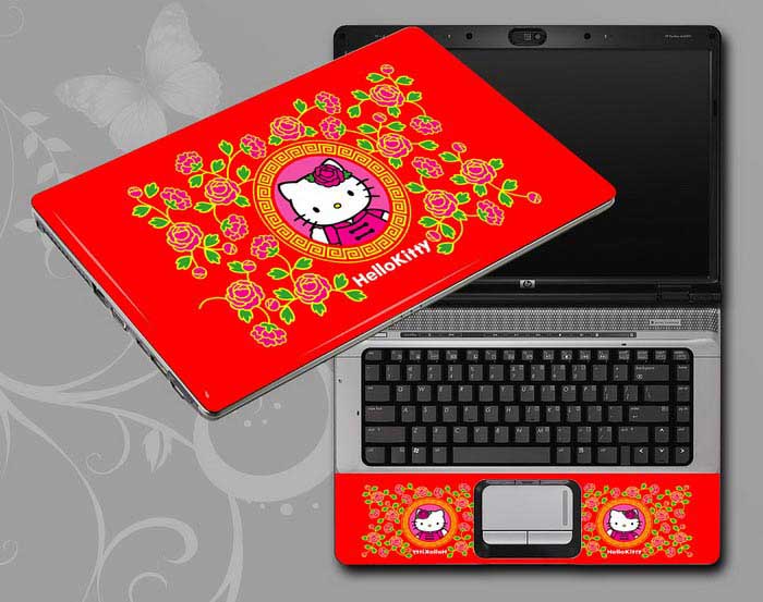 decal Skin for SAMSUNG NF310-A01 Hello Kitty,hellokitty,cat Christmas laptop skin