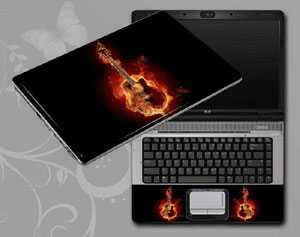 Flame Guitar Laptop decal Skin for MSI Modern 14 B11MU 54488-136-Pattern ID:136
