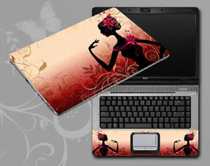 Flowers and women floral Laptop decal Skin for ASUS N53SV-DH51 1160-138-Pattern ID:138