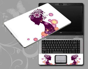 Flowers and women floral Laptop decal Skin for ASUS X552LD 10856-142-Pattern ID:142
