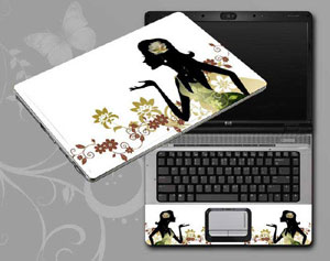Flowers and women floral Laptop decal Skin for HP Pavilion x360 14-dh0006no 51475-143-Pattern ID:143