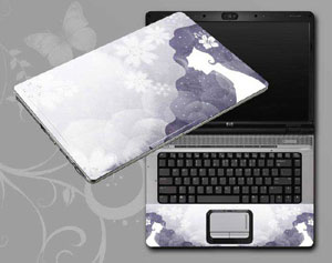 Flowers and women floral Laptop decal Skin for MSI GT77 TITAN 12UHS-063 53730-147-Pattern ID:147