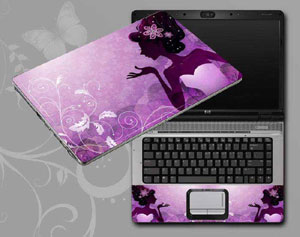 Flowers and women floral Laptop decal Skin for SAMSUNG QX410-S02 3543-152-Pattern ID:152